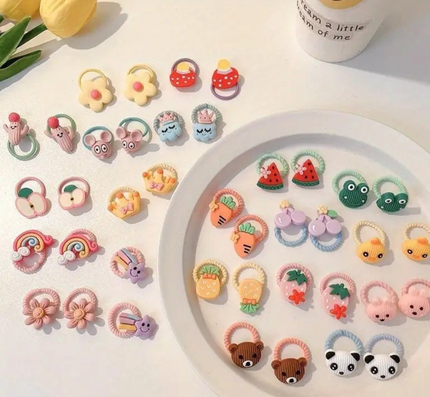 Figürlü Kız Çocuk Lastik Tokası - Görsel 2