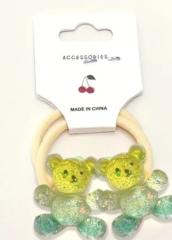 Renkli Ayıcık Figürlü Elastik Saç Tokaları - Görsel 6