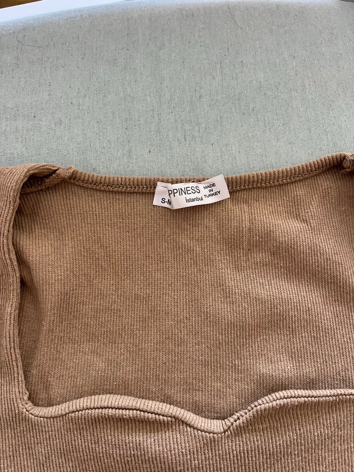 Bej Kadın Uzun Kollu Triko - Görsel 2