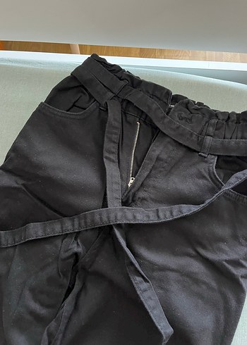 Kemerli Siyah Pantolon - Görsel 2