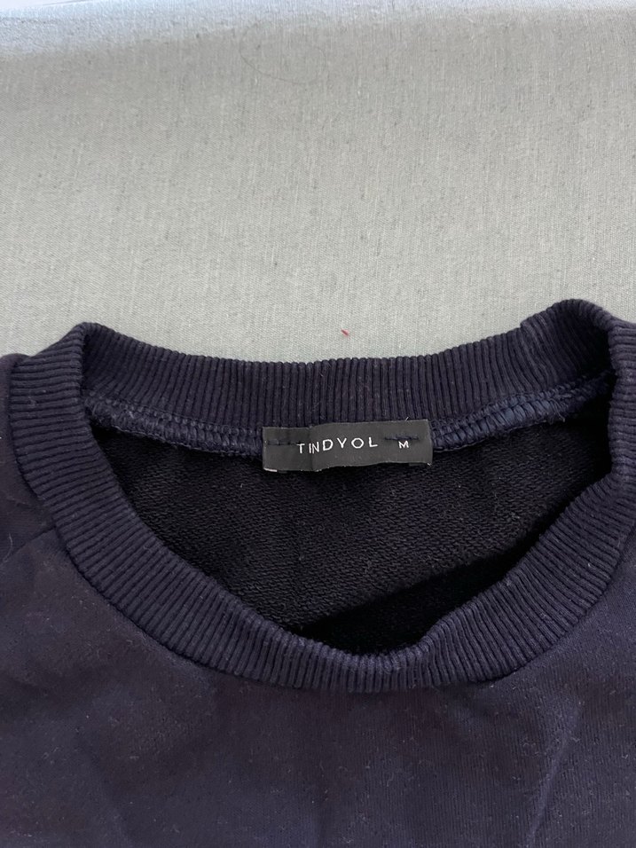 Mavi Baskılı Rahat Kesim Sweatshirt - Görsel 3