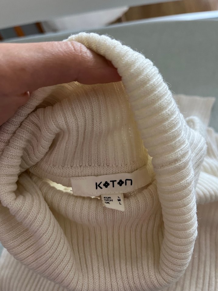 Beyaz Kadın Triko Boğazlı Kazak - Görsel 2