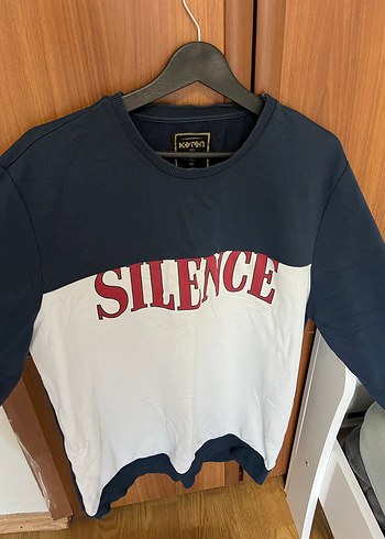 Gri Mavi Baskılı Oversize Sweatshirt