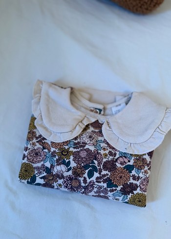 HM Kız Çocuk Renkli Çiçek Desenli Gömlek - Görsel 2