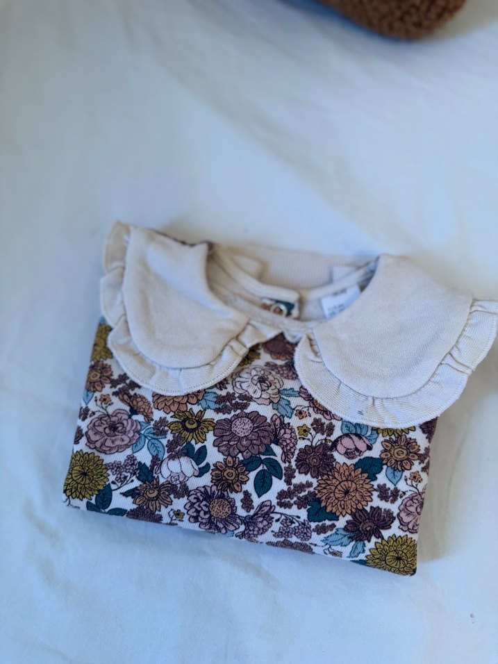 HM Kız Çocuk Renkli Çiçek Desenli Gömlek - Görsel 2