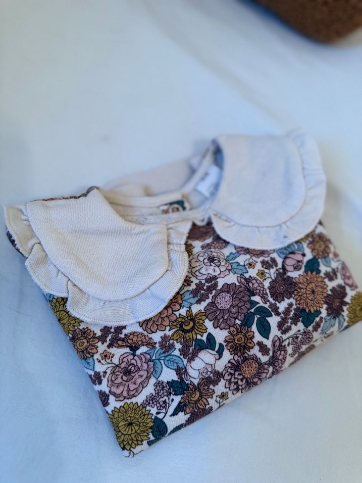 HM Kız Çocuk Renkli Çiçek Desenli Gömlek - Görsel 3