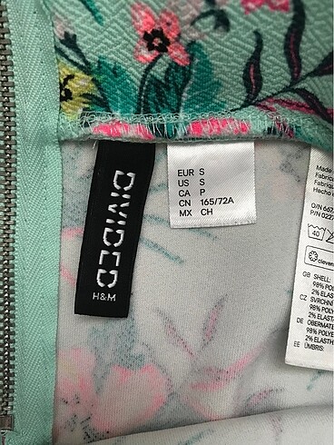 s Beden çeşitli Renk H&M Çiçekli Mini Etek
