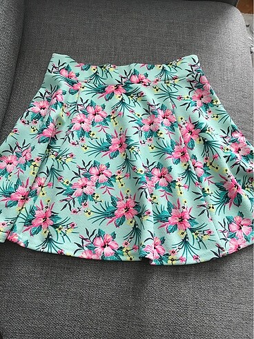H&M Çiçekli Mini Etek