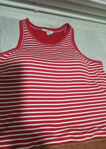 Kırmızı Çizgili Kadın Atlet - Görsel 2