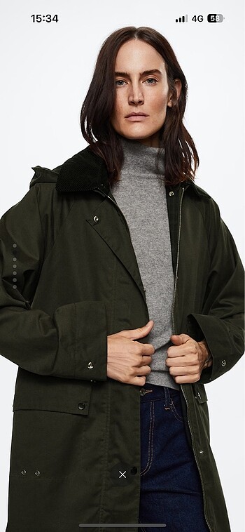 MANGO UZUN YAKALI PARKA