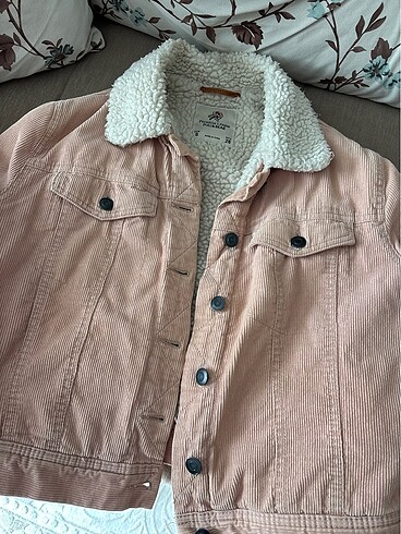 Pull&bear kadife içi kürklü ceket