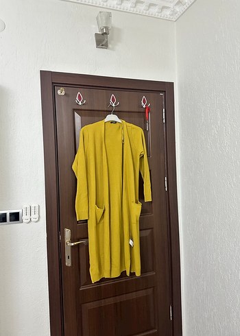 Sarı Uzun Kollu Kadın Hırka - Görsel 2