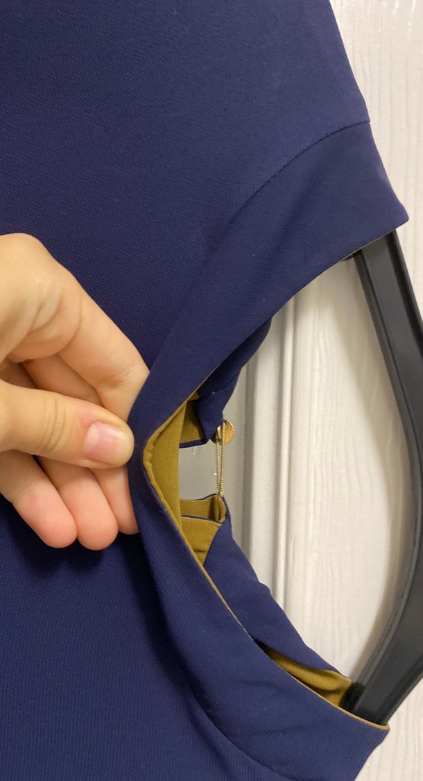 Lacivert Uzun Kollu Kadın Bornoz - Görsel 4