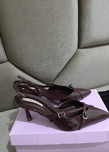 39 Beden Nişantaşı shoes bordo topuklu ayakkabı