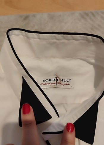 Düğmeli Beyaz Erkek Gömlek - Görsel 2