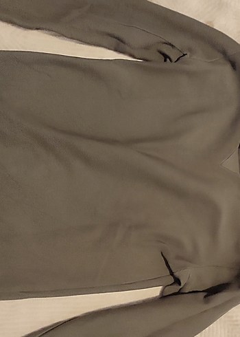 Gri V Yakalı Erkek Uzun Kollu Sweatshirt