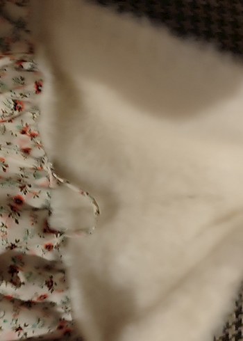 Beyaz Kadın Midi Suni Kürk Ceket - Görsel 3