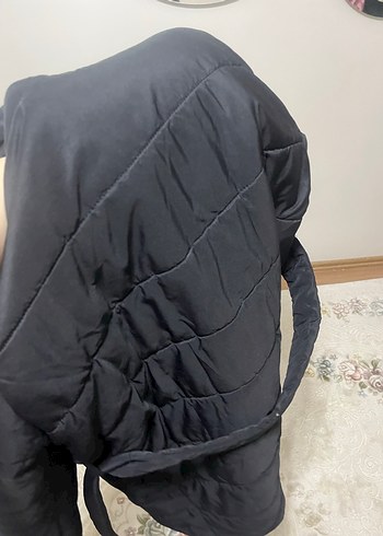 Siyah Kemerli Midi Kadın Kaban - Görsel 4