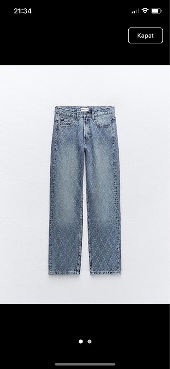 Zara taşlı pantolon