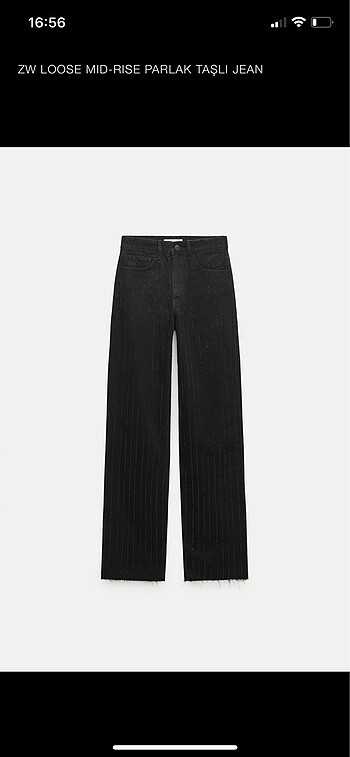 Zara parlak taşlı pantolon