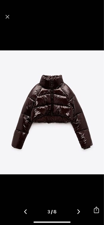 Zara parlak bordo mont