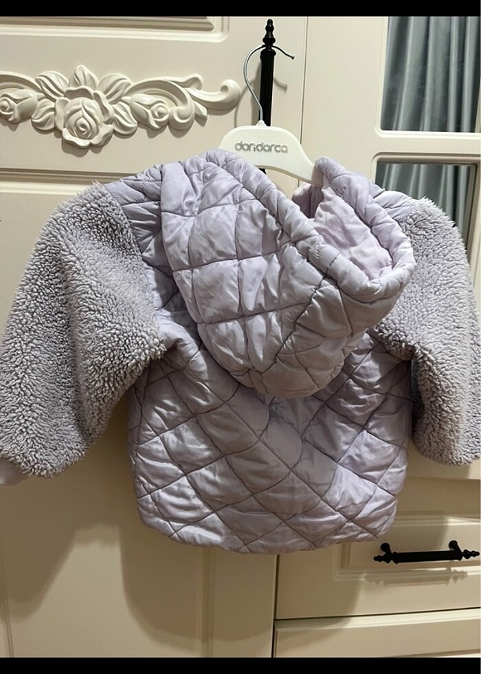 kapitone teddy mont lila - Görsel 2