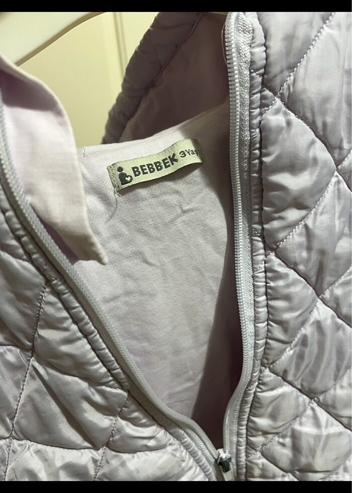 kapitone teddy mont lila - Görsel 3