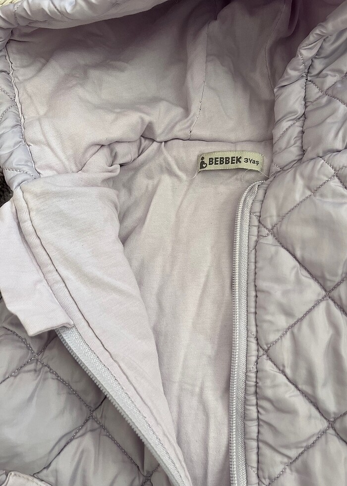 kapitone teddy mont lila - Görsel 4