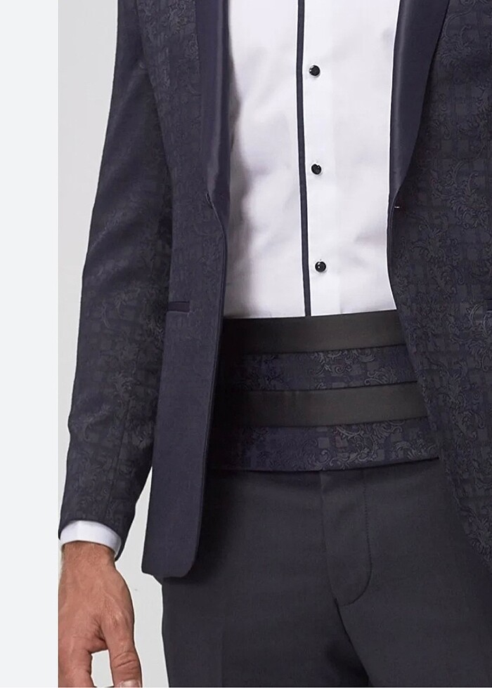 Altınyıldız smokin ceket pantolon kuşak papyon - Görsel 2