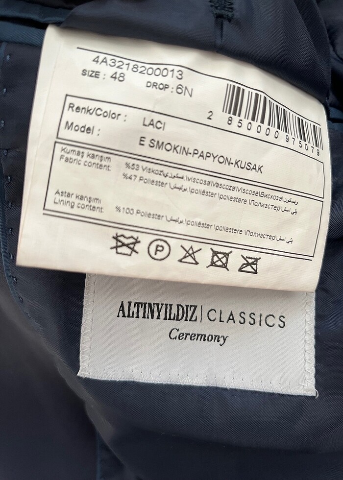 Altınyıldız smokin ceket pantolon kuşak papyon - Görsel 5