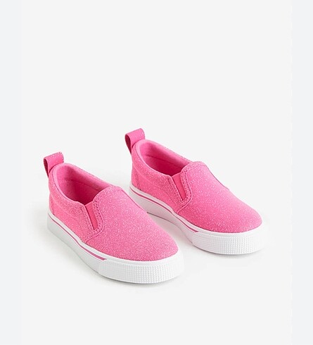 H&M pembe simli sneakers spor ayakkabı