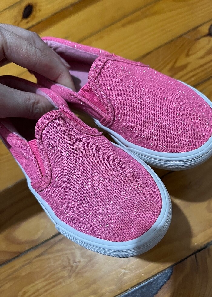 H&M pembe simli sneakers spor ayakkabı - Görsel 3