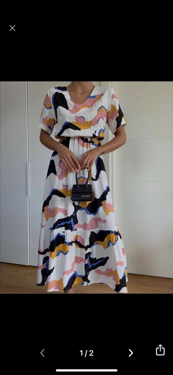 Viskon elbise - Görsel 3