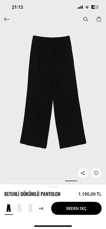 m Beden Stradivarius keten pantolon
