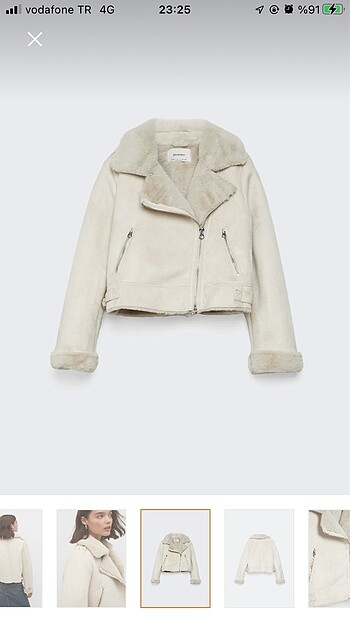 l Beden Stradivarius mont beyaz