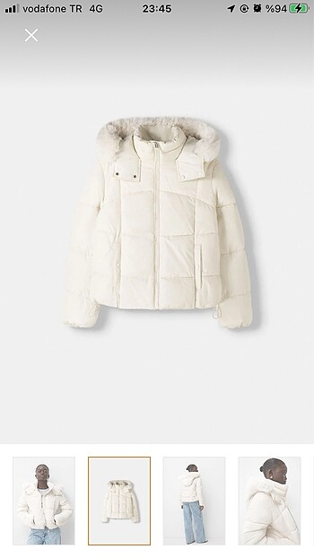 Bershka beyaz mont