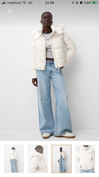 Bershka Bershka beyaz mont