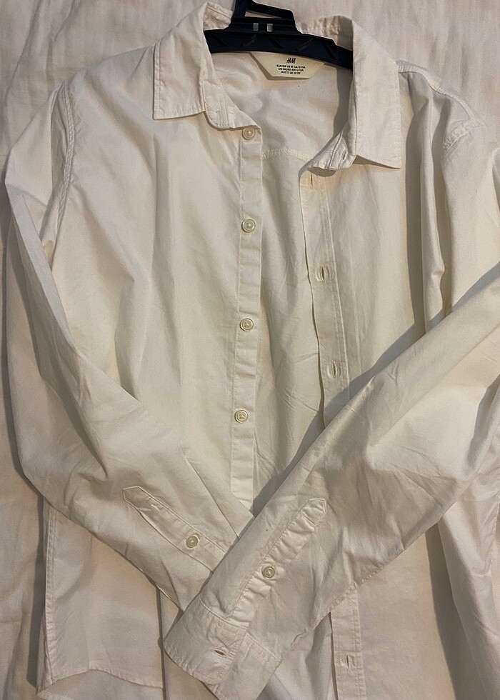 H&M beyaz gömlek 12-13 yaş yeni - Görsel 4
