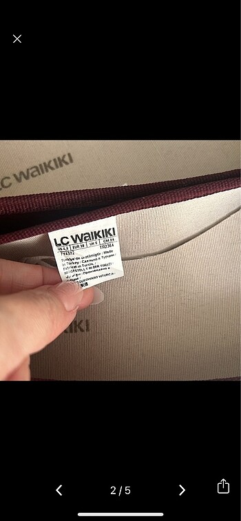 LC Waikiki LCW bordo babet 37,5 numara