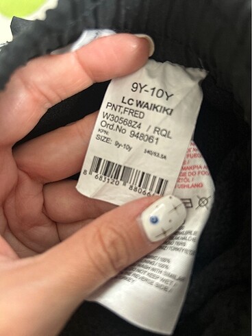 9 Yaş Beden LCW erkek 9-10 yaş siyah kışlık pantolon