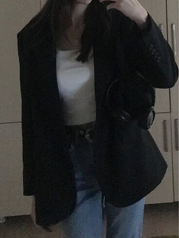 Siyah blazer ceket