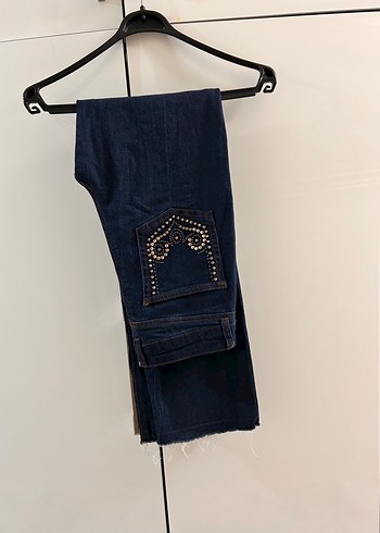 Network Koyu Mavi Metal Detayli Denim Jean