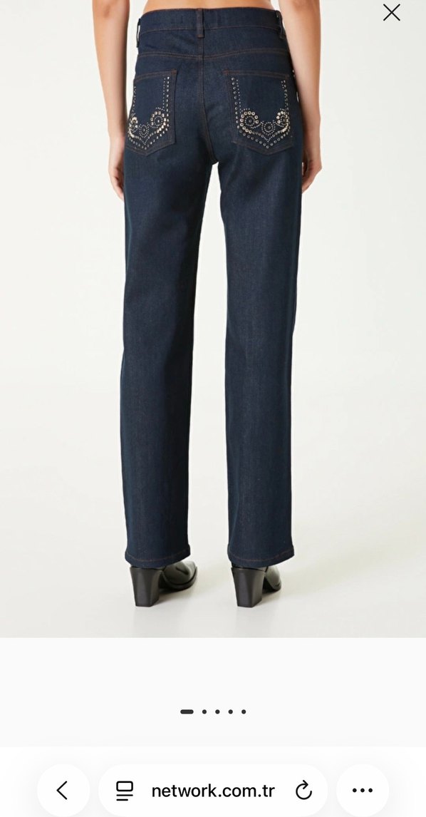 NetWork Koyu Mavi Metal Detaylı Denim Jean — görsel 3/4