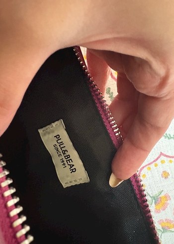 Pull and Bear Pull and Bear Pembe Deri Kadın Omuz Çantası