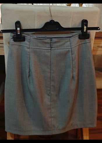 Mango Gri Kumaş Mini Etek - Görsel 5