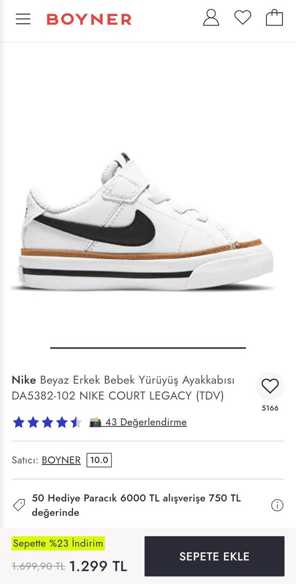 Nike Beyaz Erkek Bebek Yürüyüş Ayakkabısı - Görsel 2