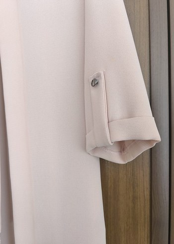 pudra pembesi Uzun Hamile Ofis Kabanı - Görsel 3