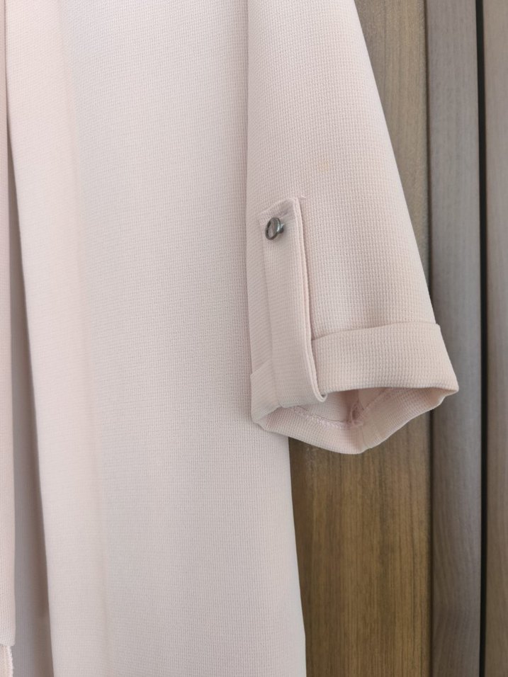 pudra pembesi Uzun Hamile Ofis Kabanı - Görsel 3