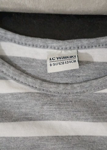 LCW Kız Çocuk Gri Pamuklu Uzun Kollu Tişört - Görsel 3