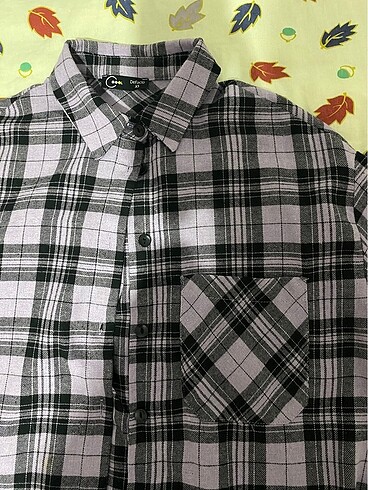 Defacto oversize kareli mor gomlekp